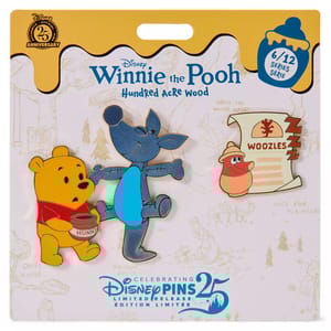Winnie the Pooh Hundred Acre Wood 6/12: Winnie the Pooh and Woozle 2-Piece Pin Set, Hundred Acre Wood Series, June