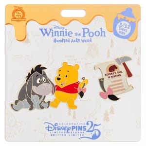 Winnie the Pooh Hundred Acre Wood 3/12: Winnie the Pooh and Eeyore 2-Piece Pin Set, Hundred Acre Wood Series, March